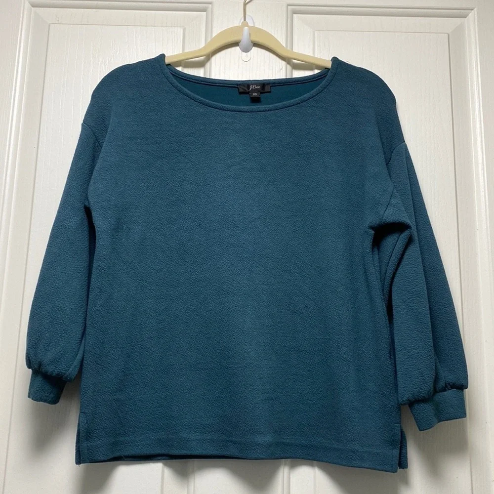 J Crew Sz Xsmall Teal Sweatshirt